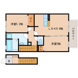 藤枝駅 徒歩20分 2階の物件間取画像